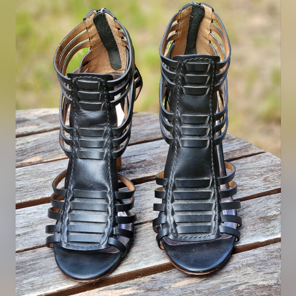 Coach High Heels Stiletto Cage Gladiator Sandals Shoes 7.5 - Picture 1 of 5
